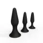 Silicone Butt Plug Kit by Healthy Vibes (3 Pack, Black) - Anal Sex Beginner Set Helps Train Rectum for More Comfortable Intercourse - Anal Toy with Suction Cup Base - Made of Medical-Grade Silicone