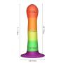 G-Spot Dildo Realistic Silicone Anal Sex Toy for Beginners with Strong Suction Cup Base for Hands-free Play, UTIMI 7 Inch Rainbow Dick Fake Penis for Vaginal and Anal Prostate Play