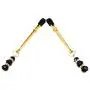 Eastern Delights Elite Nipple Clamps, Gold Color with Black Pendant