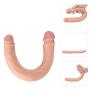 FST Extra Long Double Head Dildo Flexible Penis Realistic Dildos Female Masturbation G Spot Vaginal Anus Stimulate Anal Plug for Women Lesbian (Flesh Color)