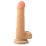 Eden 7.75" Realistic Flexible Internal Spine Dual Density Dildo w/Balls and Suction Cup (Beige)