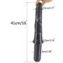 ZYYSQ Huge D-îD-l-ôs for Women Realistic, Super Huge Soft D-î-CKS Lifelike Tool Relax Massage Wand for Women 16 in Soft Wand ZYYSQ (Color : Black)