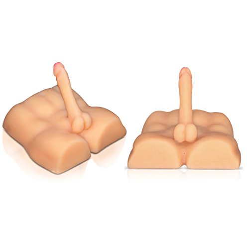 Sensa Feel Dual Density Frontal Male Body - Realistic Dildo Anal Entry Love Doll - Sex Toy for Women (Beige)