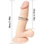HYLHYL5-F Beginner Waterproof Toy, Automatic Thrusting Sucking Realistic Stick Waterproof Massaging for Female Flesh Color PVC Material (18cm/7.08in)