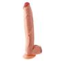 Hehelen 12 Inch Waterproof Silicone Big Realistic Double Deildo with S-uction Cup for Women Men Beginners