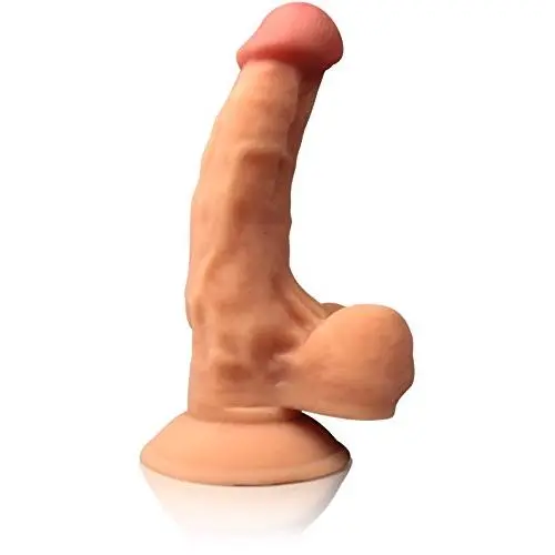 Healthy Vibes Realistic Natural Dildo with Balls 6.75 Inches Soft Average Man Dog (Strap-On Harness Compatible) Healthy Vibes Realistic Natural Dildo with Balls 6.75 Inches Soft Average Man Dog (Strap-On Harness Compatible)