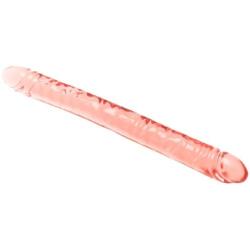 California Exotics Veined Double Dildo, Translucence, 18 Inches