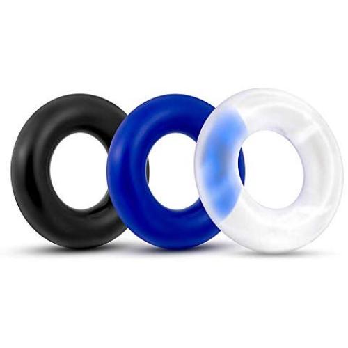 QrBxa Silicone Ring Set - Silicone Exercise Bands - Rings for Men