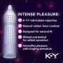K-Y Me & You Intense Ultra Thin Latex Condoms- Water Based Lube, Intensifying Tingling Sensation For Her and Natural Fit For Him, Ribbed With Reservoir Tip, HSA Eligible, 24 Count