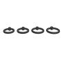 QHYAH Silicone Adjustable Lock Sleeve Loops and Pennis Rings Lock Fine Ring Cock Ring Enlargement Adult Sex Toy for Men Couple 7 Pcs Black