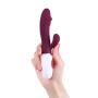 Portable 30-Speed Vibrating Silicone Waterproof Massager Dual Vibration Home Personal Fitness Massage -Purple