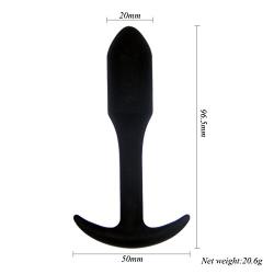 ARIRRA Anal Sex Toys For Women Man Long Butt Plug With Handle Black Silicone Anal Plug Massager