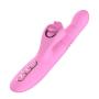 G Spot Clitoral Vibrator, Waterproof Soft Silicone Licking Tongue Vibrating Dildo Oral Massager Vagina Stimulator Sex Toy with Heating Function, Pink