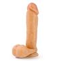 Eden 9" Realistic Feel Ultra Thick Dildo with Balls Suction Cup Harness Compatible (Beige)