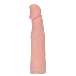 Soft Silicone Penis Extender Enlarger Sleeve Condom Sexual Delay Ejaculation Toy for Men(7.5inch)