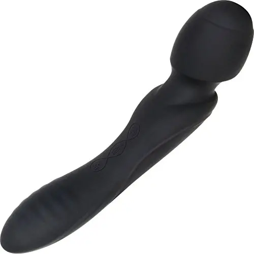 Evolved Novelties Silicone USB Rechargeable Waterproof Wanderlust Dual Sided Powerful Wand Massager Black Evolved Novelties Silicone USB Rechargeable Waterproof Wanderlust Dual Sided Powerful Wand Massager Black