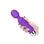 Waterproof Portable Rechargeable Wand Massager,8 Kinds of Powerful Frequency 20 Modes, Muscle Relaxation Body Treatment（Purple）