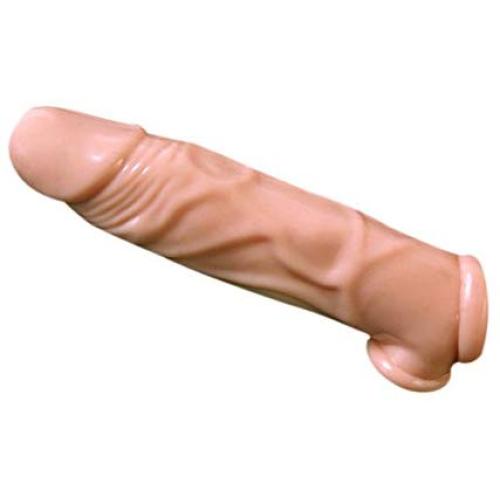Silicone Realistic Penis Sleeve Extender for Premature Ejaculation Delay - Waterproof Dick Sleeve Extender