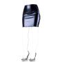 kanersty Womens Faux Leather Sexy Bondage Exposed Butt Mini Package Skirt Cosplay Sex Toy