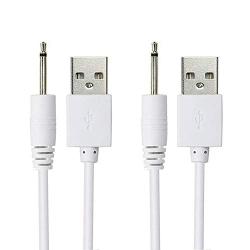 USB to DC 2.5mm Charging Cable, Wand Massager Charger Cord for Rechargeable Wand Massager(White)