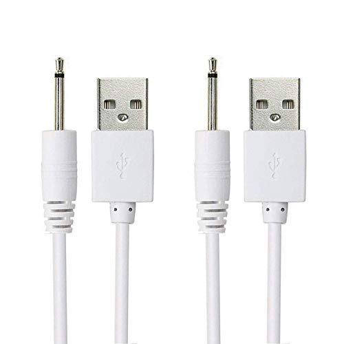 USB to DC 2.5mm Charging Cable, Wand Massager Charger Cord for Rechargeable Wand Massager(White)
