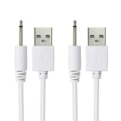 USB to DC 2.5mm Charging Cable, Wand Massager Charger Cord for Rechargeable Wand Massager(White)
