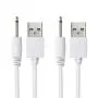 USB to DC 2.5mm Charging Cable, Wand Massager Charger Cord for Rechargeable Wand Massager(White)