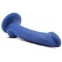 7.25" Realistic Sensa Feel Dual Density Dildo - Platinum Silicone - Cock and Balls Dong - Suction Cup Harness Compatible - Sex Toy for Women - Sex Toy for Adults (Indigo)