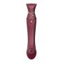 ZALO Queen Set G-spot PulseWave Vibrator with Suction Sleeve Wine Red