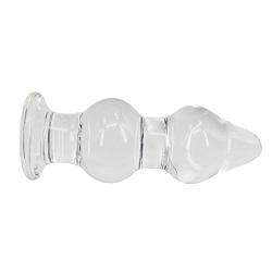 Gourd Shape Anal Sex Trainer Glass Pleasure Butt Plug Wand, Eastern Delights Elite Anal Sex Toy for Couples