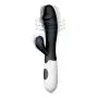 Portable Wand Massager, 30-Speed Vibrating Silicone Waterproof G Spot Vibrators Dual Vibration Handheld Massager for Women,Personal Fitness,Body Muscles Relax, Use in Bedroom, Bathroom-Black