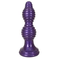 Curve Novelties The Queen Ribbed Anal Plug, Purple