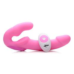 Strap U Urge Silicone Strapless Strap On with Remote, Pink