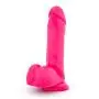 Blush Ruse - Big Poppa - 8&quot Realistic Veiny Long Dildo - Bright Cock and Balls Dong - Suction Cup Harness Compatible - Sex Toy for Women - Sex Toy for Adults (Hot Pink)