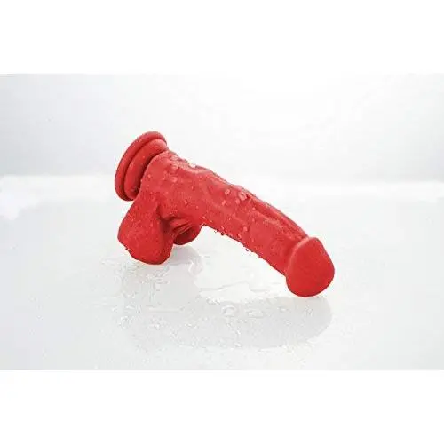 Lickerlish 7.2-Inch&quotLucky" Premium Silicone Red Dildo with Suction Cup