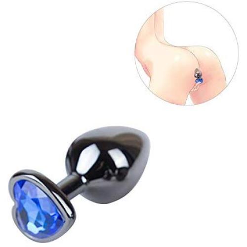 Romi Heart shaped Stainless Steel Anal Butt Plugs Anal Trainer Toys, Personal Massager for Unisex Masturbation (Small Plug)