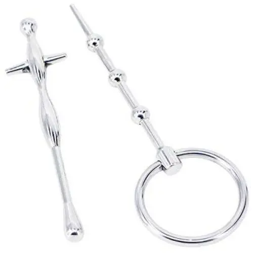 Mini Urethral Sounds Plug Beginners Set, Eastern Delights 2 Pcs Stainless Urethral Sounding Rod for Men Mini Urethral Sounds Plug Beginners Set, Eastern Delights 2 Pcs Stainless Urethral Sounding Rod for Men