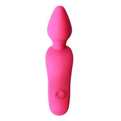 JINGS Two-Way Moving Soft Vibrant Pink USB Rechargeable Toy for Couple Pleasure Double Head