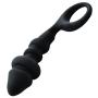 Cloud 9 Novelties Premum Silicone Angled Tip Prostate Stimulator Massager Plug, Black, 0.16 Pound