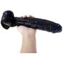 HYLHYL5-F Pěggìng Stràp ón, Huge Big Size Ultra-Soft Long Thick Ergonomic Designed Stick Double Skin-Safe Silicone Material for Women Black PVC Material Overall Length: 29cm/11.4in