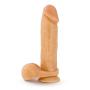 Eden 9" Realistic Feel Ultra Thick Dildo with Balls Suction Cup Harness Compatible (Beige)