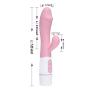 ◄WEI EI► Portable 16 Free-quency Silicone Rabbit Whisper-Quiet Vibreter Gsporter Waterproof C-Stimulator Body Massager for Women CouplesTravel (Light Pink)