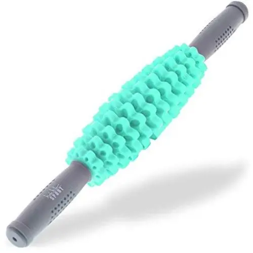 Nicole Miller Muscle Roller, 16.5" Body Massage Back Leg Muscle Roller Stick for Relief Muscle Soreness (Teal) Nicole Miller Muscle Roller, 16.5" Body Massage Back Leg Muscle Roller Stick for Relief Muscle Soreness (Teal)