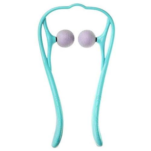 Office Neck Massager Authentic, Pressure Point Therapy Massager, Home Manual Neck and Shoulder Pressure Deep Tissue Dual Trigger Point Manual self Muscle Massage (Blue)