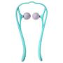 Office Neck Massager Authentic, Pressure Point Therapy Massager, Home Manual Neck and Shoulder Pressure Deep Tissue Dual Trigger Point Manual self Muscle Massage (Blue)