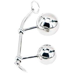 Eastern Delights Female Anal Vagina Double Ball Plug in Steel Chastity Belt Hook Bondage