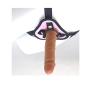MXYLYM9 Lěsbìàn Stràp ón Funny, Soft Comfortable Realistic Private Toy Big Head Health Bendable Suction Cup Base PVC+ Leather Pants (L:6.29inch, W: 1.45inch) Brown