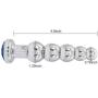 Romi Metal Beads Gem Anal Plug Toy - 5 Beads Stainless Steel Pleasure Wand Butt plug for Men and Women