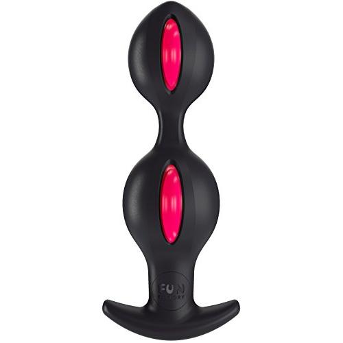 Fun Factory Sex Toys | Butt Plug B-Balls Uno and B Balls Duo Anal Sex Toys | Anal Toy with Rotating Inner Balls Anal Plug (Black/Red)
