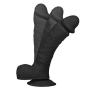 Aixidvv 9.05 Inch Realistic D-d Ultra-Soft D-d for Beginners with Curved Shaft and Balls for G-s-p-t and Play (Color : Black)